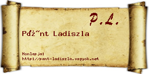 Pánt Ladiszla névjegykártya